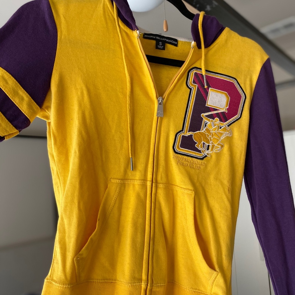 Polo club, fitted zip up hoodie